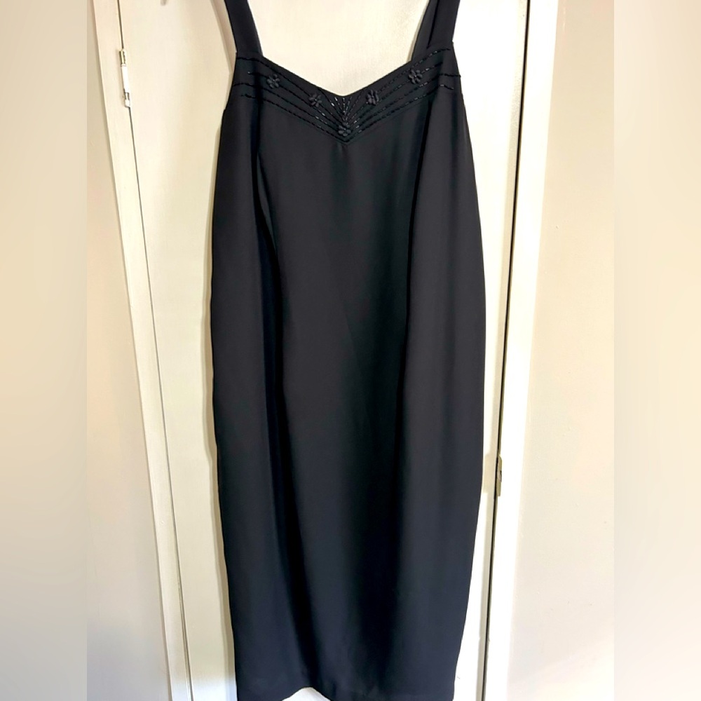 R&M Richards Black Textured Dress